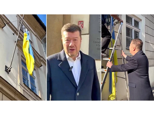 VIDEO: Tomio Okamura nechal sundat ukrajinskou vlajku ze Sněmovny. Je to ubohé, zuří opozice