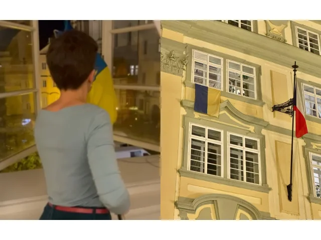 Okamura sundal ukrajinskou vlajku ze Sněmovny, opozice ji okamžitě vrátila