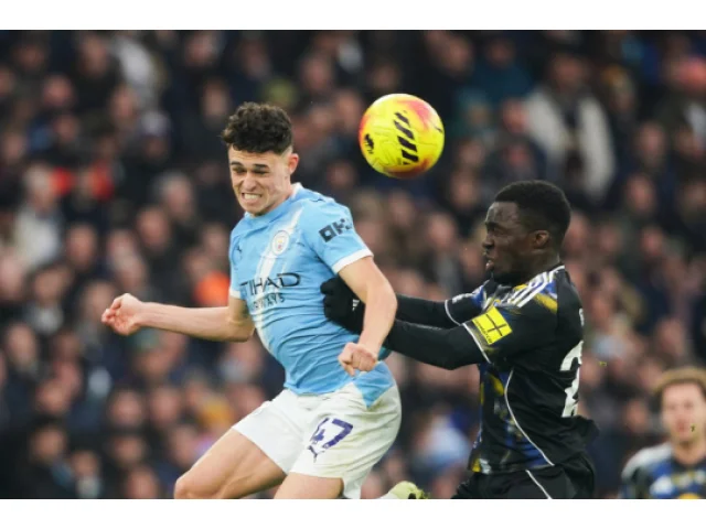 Manchester City porazil nováčka z Leedsu 3:2, hrdinou byl Foden