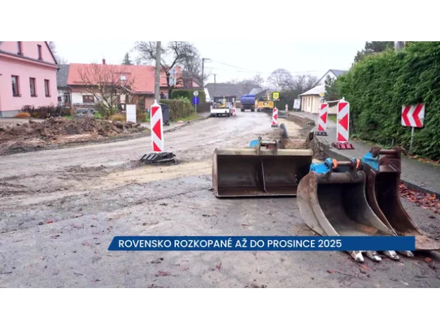V Rovensku pokračují dopravní komplikace na silnici II/369, hotovo bude do 4. prosince