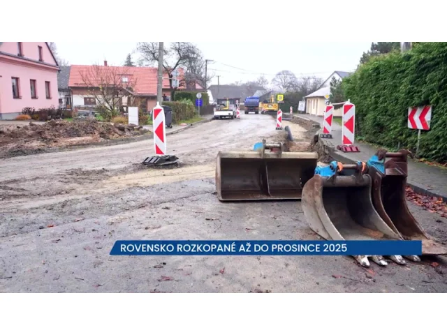 V Rovensku pokračují dopravní komplikace na silnici II/369, hotovo bude do 4. prosince