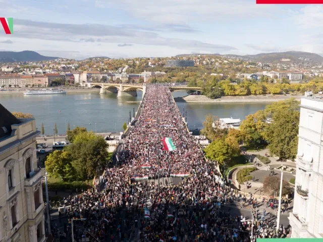 „Když maďarské srdce tluče, slyší to celý svět.“ Statisíce lidí vyšly v Budapešti na Pochod míru