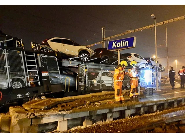 V Kolíně vykolejil nákladní vlak, provoz na Kutnou Horu stojí