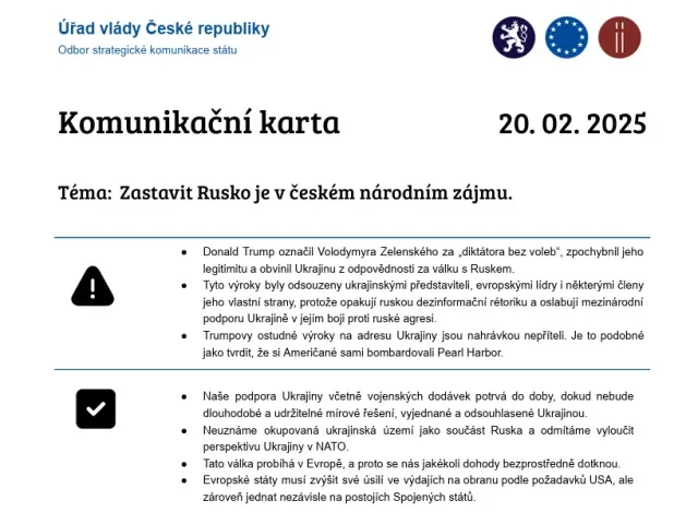 „Zastavit Rusko je v českém národním zájmu.“ Foltýn vytvořil další kartu, jak komunikovat Ukrajinu a výroky Trumpa