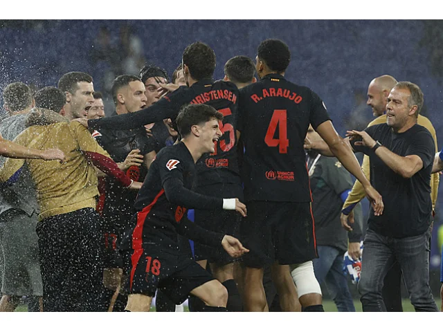 Barcelona slaví španělský titul. Mistrovský gól na hřišti Espaňolu vstřelil Yamal