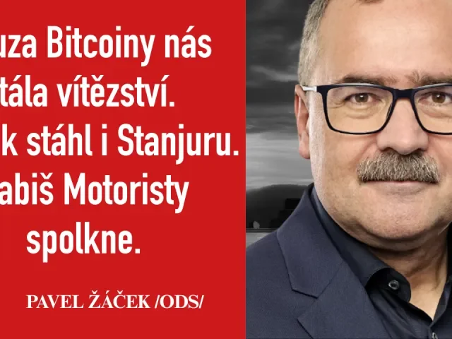 Klíčová procenta ve volbách nám ubrala kauza bitcoin, říká Žáček z ODS