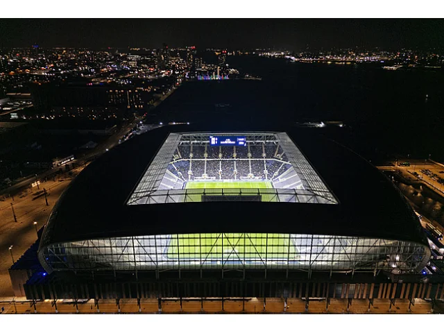 OBRAZEM: I tady se bude hrát Euro 2028. Podívejte se na nový stadion Evertonu