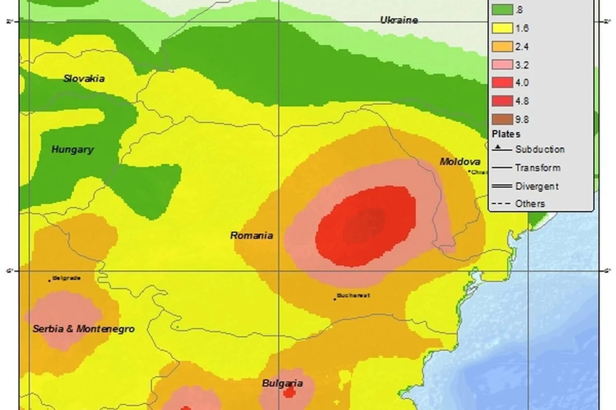 Nová mapa rizika zemětřesení v Evropě. Balkán červeně, sever téměř zcela bezpečný. Jak je na tom Česko?