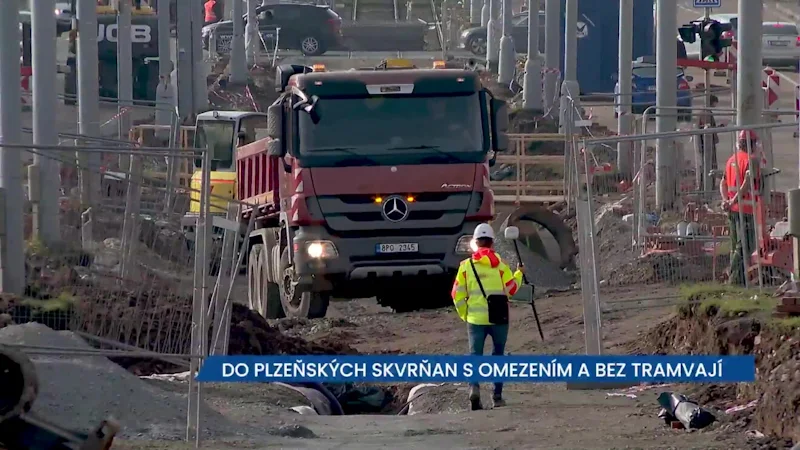 V Plzni pokračuje rozsáhlá rekonstrukce tramvajové trati, očekávejte omezení