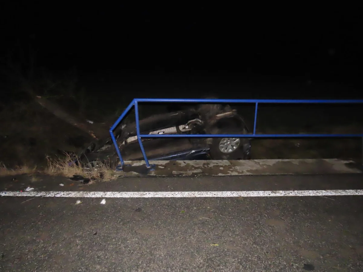 Senior na Královéhradecku naboural s nissanem do zábradlí a do stromu. Po transportu do nemocnice zemřel