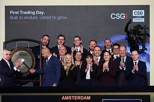 Společnost CSG vstoupila na burzu v Amsterodamu. Její akcie mohutně posilují