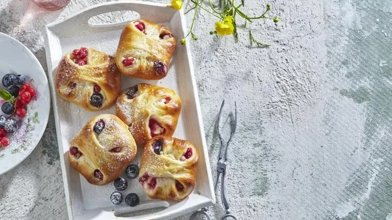 Kynuté šátečky s ovocnou náplní