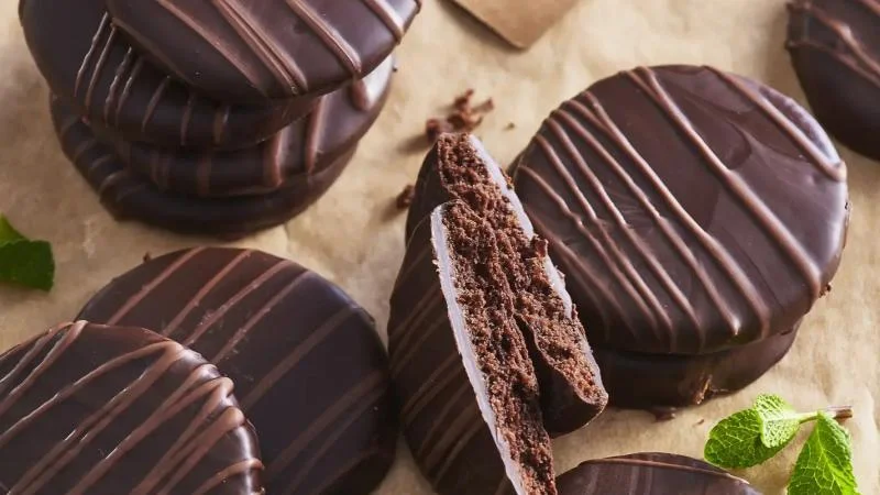 Čokoládové mátové sušenky