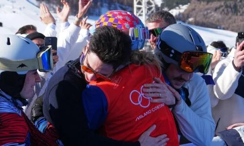 S Kryštofem v ruce slavil úspěch své Evky. Manžel Adamczykové popsal, že jejich syn byl nejklidnější člověk v areálu