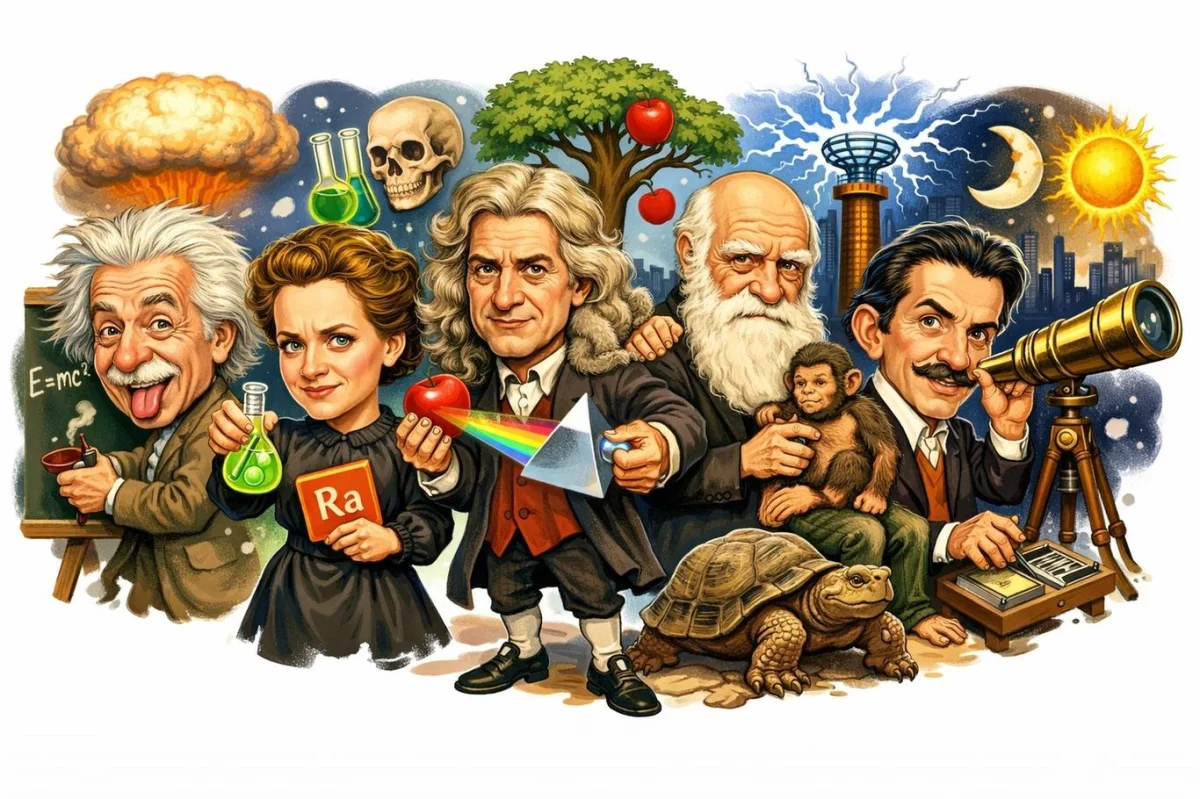 Lehce ironický kvíz na proslulé osobnosti: Co kdyby Newton seděl pod palmou