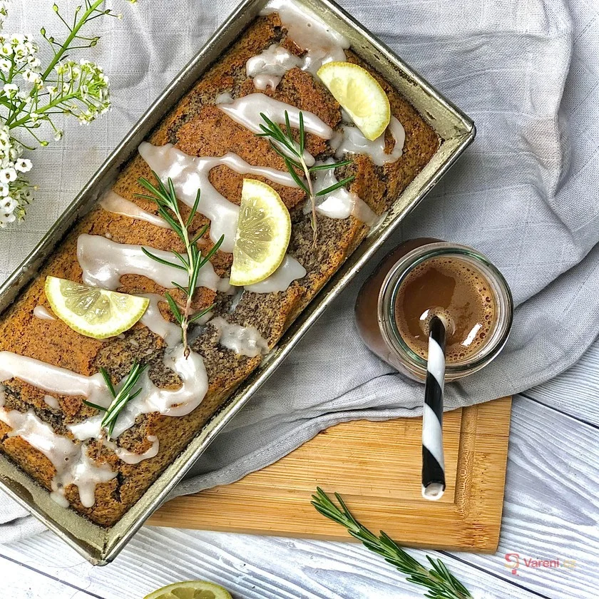 Makový chlebíček s citronovou polevou