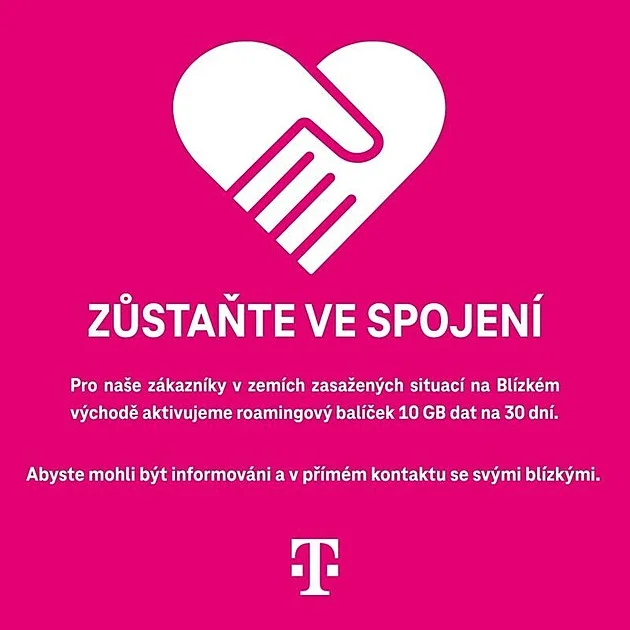 T-Mobile: data pro zákazníky na Blízkém východu zdarma