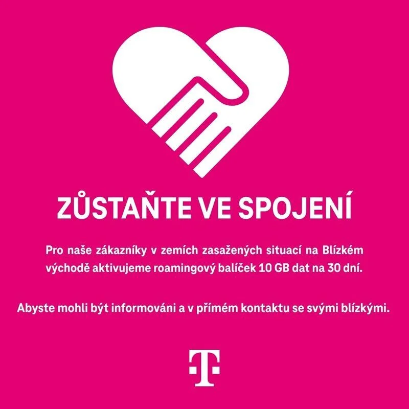 T-Mobile: data pro zákazníky na Blízkém východu zdarma - Zprávy ČTK protext.cz článek na Media24.cz
