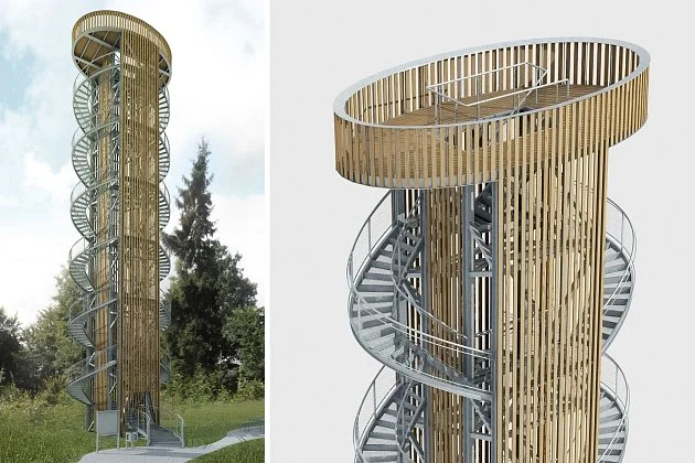 Rozhledna na vrchu Jitrovník ve Šluknově na Děčínsku se má otevřít v září