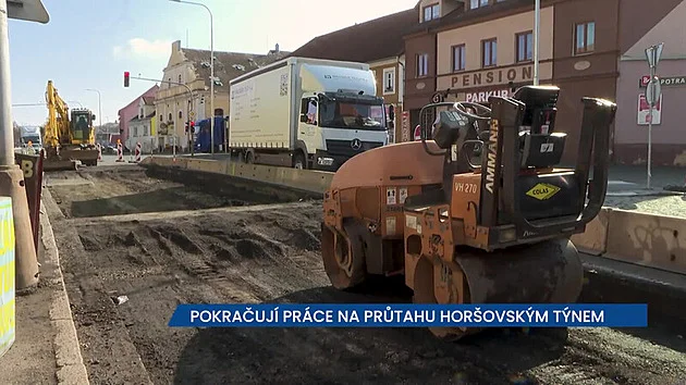 Pokračují práce na průtahu Horšovským Týnem