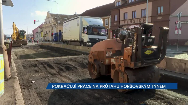 Pokračují práce na průtahu Horšovským Týnem