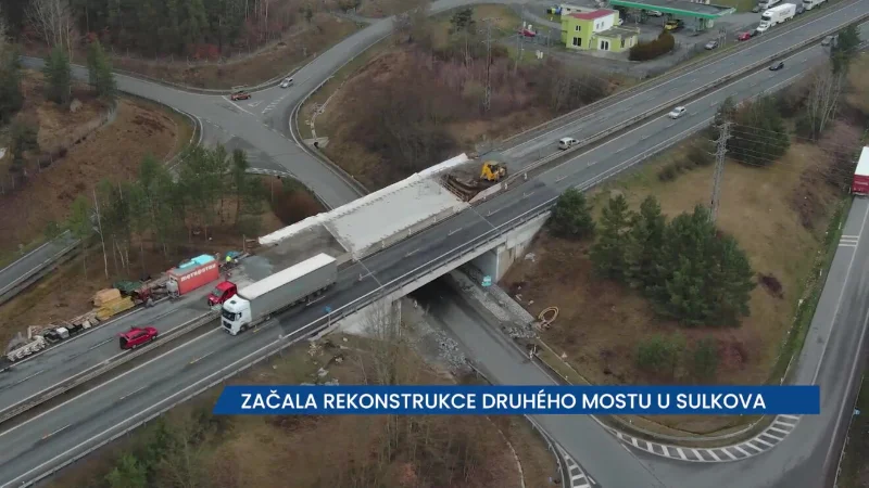 Začala rekonstrukce druhého mostu u Sulkova