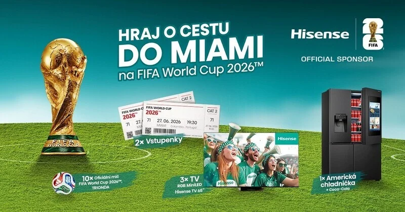 Vyhraj cestu do Miami: Hisense přináší fanouškům fotbalu jedinečnou šanci zažít naživo FIFA World Cup 2026